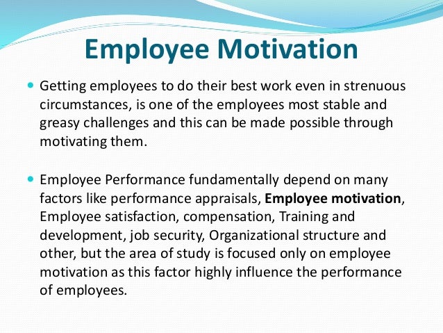 employee motivation ppt